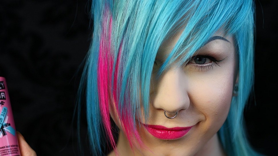 купить голубую краску для волос. фото девушек с синими волосами