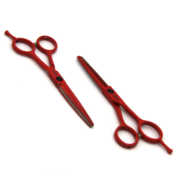 Комплект ножниц  BaByliss Red (прямые + филировочные)