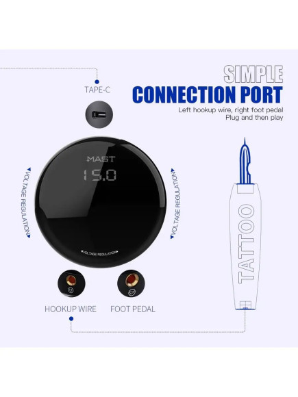Блок питания для тату машинки Mast Circle Блок питания для тату машинки Mast Circle
