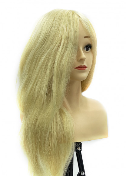 Манекен головы со 100% натуральными волосами, блондинка FANTOMHEADS 55-60 см. (пробор)