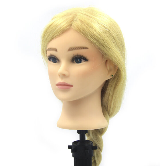Голова манекен 100% человеческий волос, 55 см., блондинка Fantom
