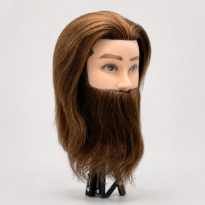 Мужской манекен PRONOGTI 89, натуральные волосы 20 см, шатен с бородой
