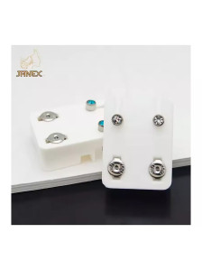 Стерильные серьги Janex 4 мм для прокола ушей, микс цветов