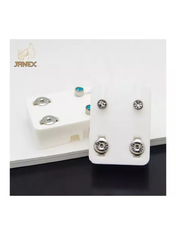 Стерильные серьги Janex 4 мм для прокола ушей, микс цветов