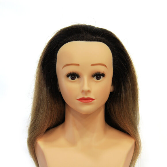 Манекен головы со 100% натуральными волосами, русая омбре FANTOMHEADS 55-60 см.