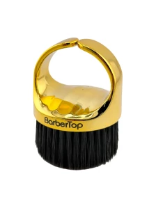 Щётка BarberTop Ring Hair Brush для усов, бороды и шеи, золотистая