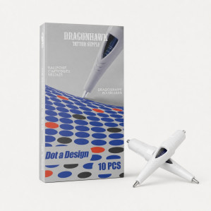 Учебные картриджи DragonHawk Ballpoint, синие, 0,5 мм — 10 шт.