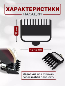 Насадка HTG для машинок Wahl/Harizma/Dewal, варианты 1,5/3/4,5 мм