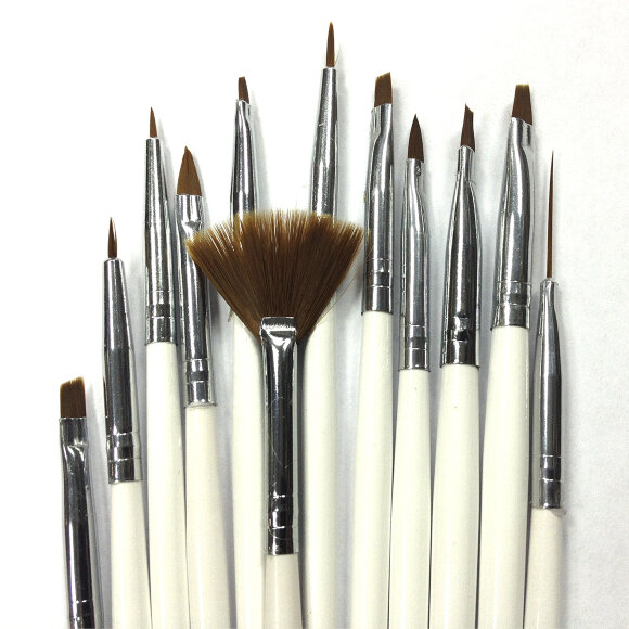 Большой набор кистей для дизайна ногтей