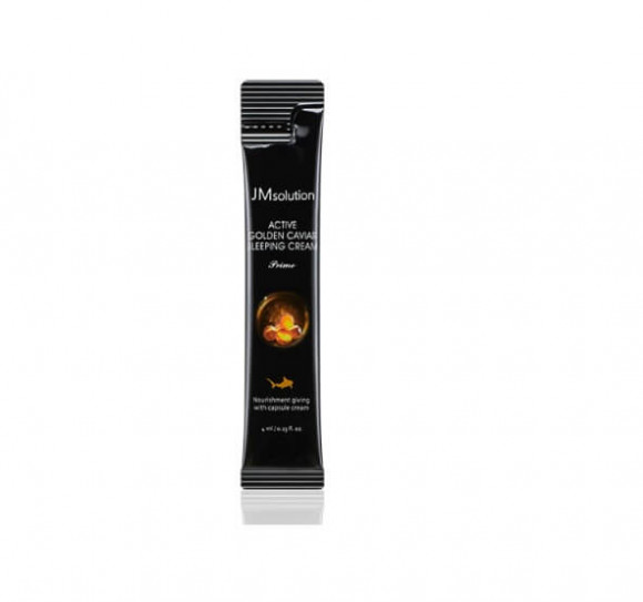 Маска ночная с золотом и икрой - Active golden caviar sleeping cream prime JMsolution, 4 мл.