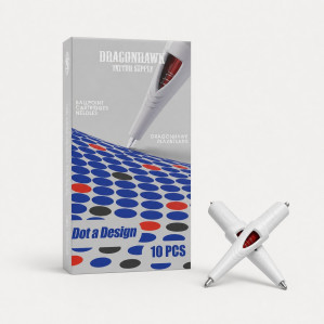 Учебные картриджи DragonHawk Ballpoint, красные, 0,5 мм — 10 шт.