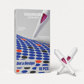 Учебные картриджи DragonHawk Ballpoint, розовые, 0,5 мм — 10 шт.