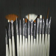 Набор кистей для дизайна ногтей 15 штук 