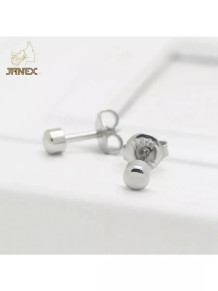 Стерильные серьги Janex 3 мм, серебро
