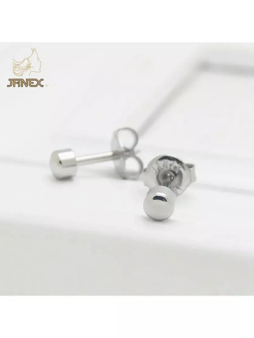 Стерильные серьги Janex 3 мм, серебро