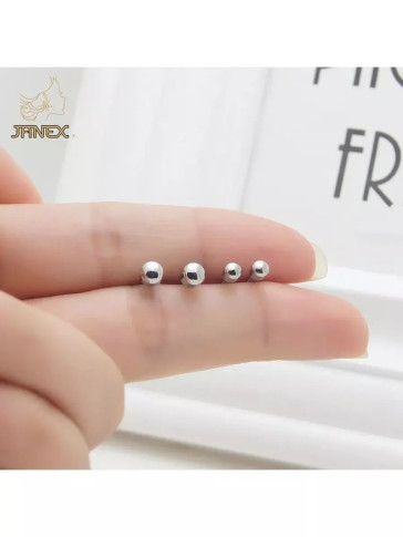 Стерильные серьги Janex 3 мм, серебро
