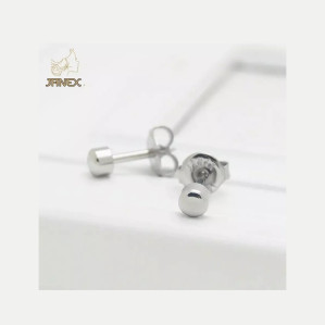 Стерильные серьги Janex 3 мм, серебро