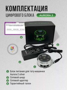 Блок питания AURORA V-2, 1.5-17 V, два канала, цветная индикация