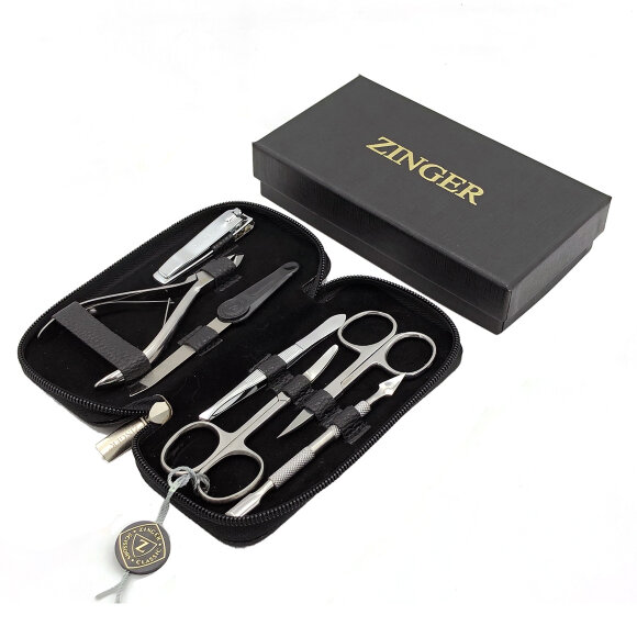 Zinger 8105 SM маникюрный набор мужской (Черный матовый) Zinger 8105 SM маникюрный набор мужской (Черный матовый)