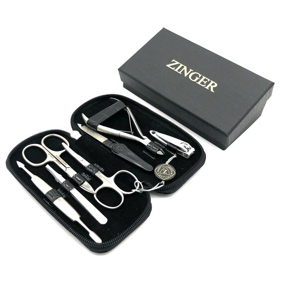 Zinger 8105 SM маникюрный набор мужской (коричневый) Zinger 8105 SM маникюрный набор мужской (коричневый)