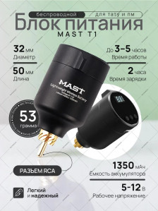 Беспроводной блок питания DragonHawk Mast T1, RCA, 1350 мАч, 5-12 V