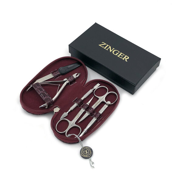 Маникюрный набор Zinger 7104 S (Бордовый) Маникюрный набор Zinger 7104 S (Бордовый)