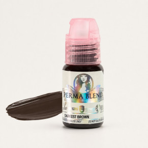 Пигмент Perma Blend Darkest Brown для бровей, 15 мл