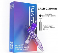 Mast PRO 1RLB 0.30 mm Картриджи для тату машинок (20 шт.)