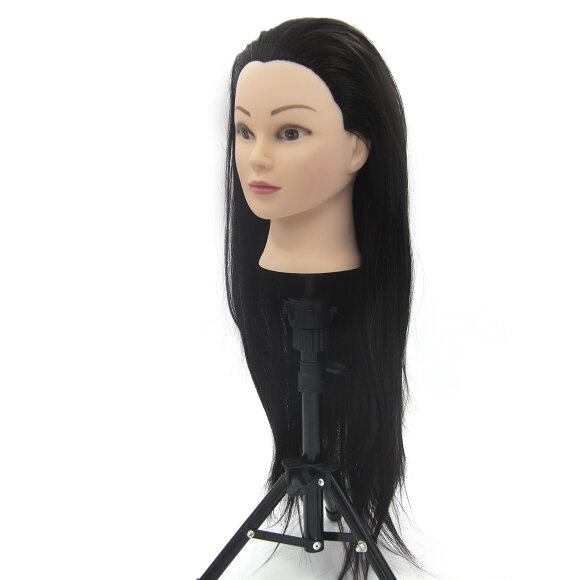 Голова для парикмахера 20% - 60 см., Брюнетка, FANTOM