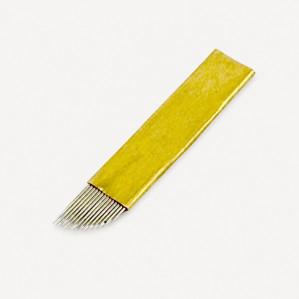 Иглы PRONOGTI PCD 14F 0,30 мм для микроблейдинга, 10 шт