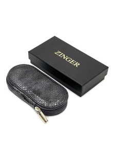 Маникюрный набор Zinger 7104S, 6 предметов, кожаный футляр