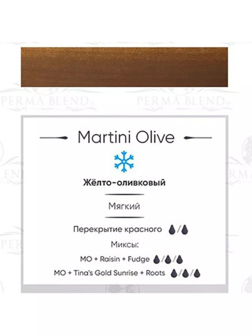 Пигмент для татуажа бровей Perma Blend Martini Olive холодный оливковый 15 мл
