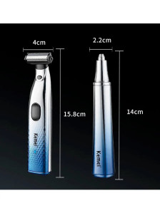 Триммер Kemei KM-3236 2 в 1, аккумуляторный