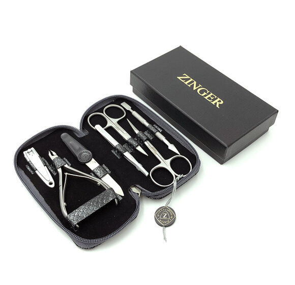 Маникюрный набор Zinger 7105 S (серая чешуя) Маникюрный набор Zinger 7105 S (серая чешуя)