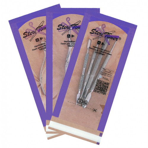 Пакет для стерилизации c индикатором 5 класса Steritimer 75х150 мм.