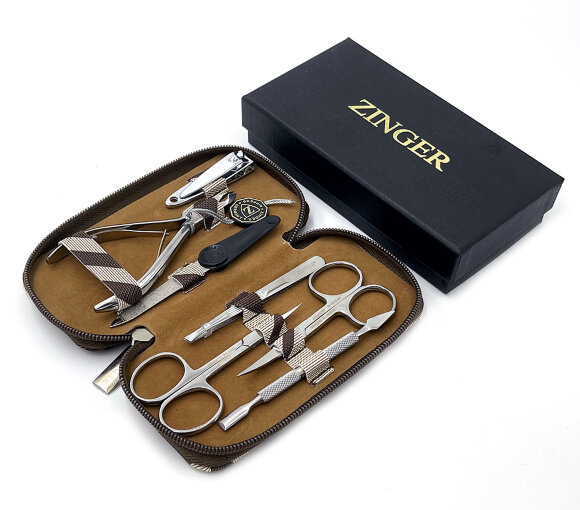 Маникюрный набор Zinger 7105 SM (клетка)