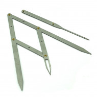 Циркуль для бровей металлический со съемной направляющей Циркуль для бровей металлический со съемной направляющей