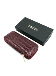 Маникюрный набор Zinger 7106S, бордовый футляр