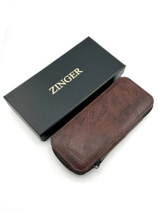 Маникюрный набор Zinger 7106S, коричневый футляр