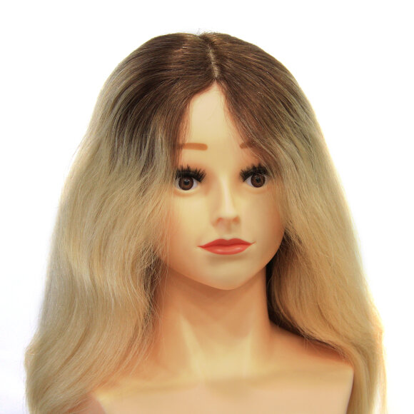 Манекен головы со 100% натуральными волосами, блондинка омбре FANTOMHEADS 55-60 см.