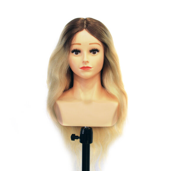 Манекен головы со 100% натуральными волосами, блондинка омбре FANTOMHEADS 55-60 см.