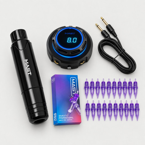 Набор для татуировки DragonHawk Mast P10 с блоком питания, RCA, ход 3,5 мм