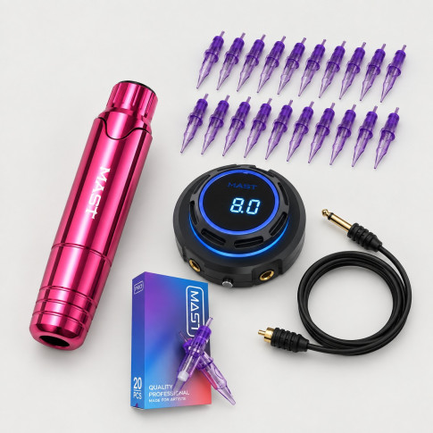 Набор для татуировки DragonHawk Mast P10 с блоком питания, RCA, ход 3,5 мм