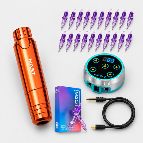 Набор для татуировки DragonHawk Mast P10 с блоком питания, RCA, ход 3,5 мм