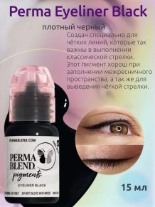 Пигмент для татуажа век Perma Blend Eyeliner Black холодный черный 15 мл