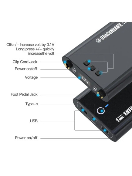 PowerBank Блок для тату машинки Portable Charger PowerBank Блок для тату машинки Portable Charger