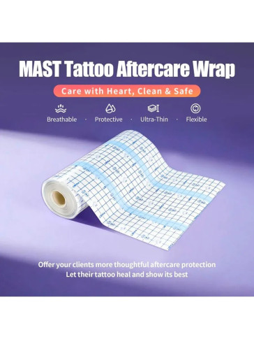 Пленка MAST WS026 для защиты татуировки, 20 см x 10 м