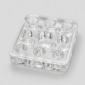 Подставка PRONOGTI Mini для пигментов, 9 отверстий, 5×5 см